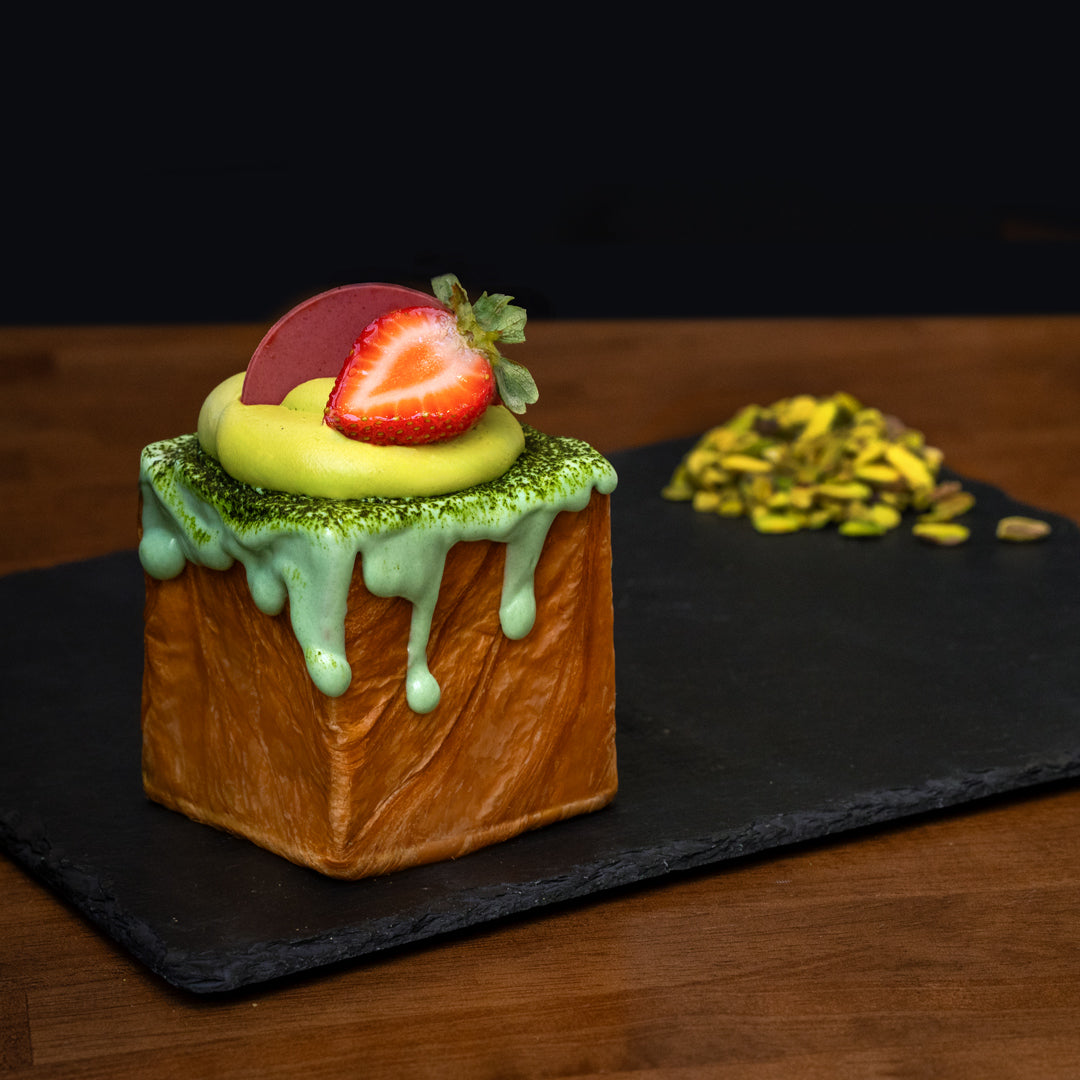 Matcha Cube Croissant - Vancouver Croissant Crawl